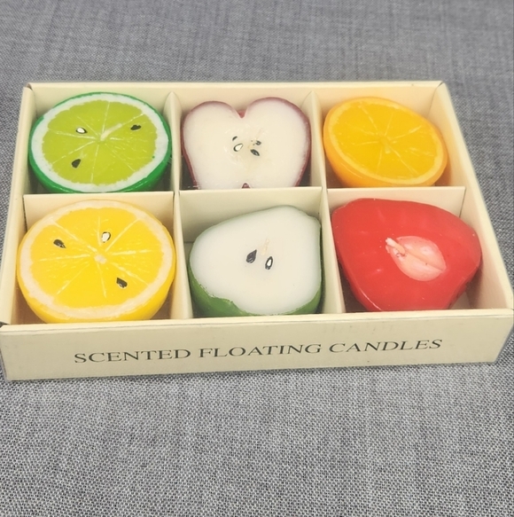 Vintage Other - Vintage Stonia Creations Scented Floating  Fruit Candles.